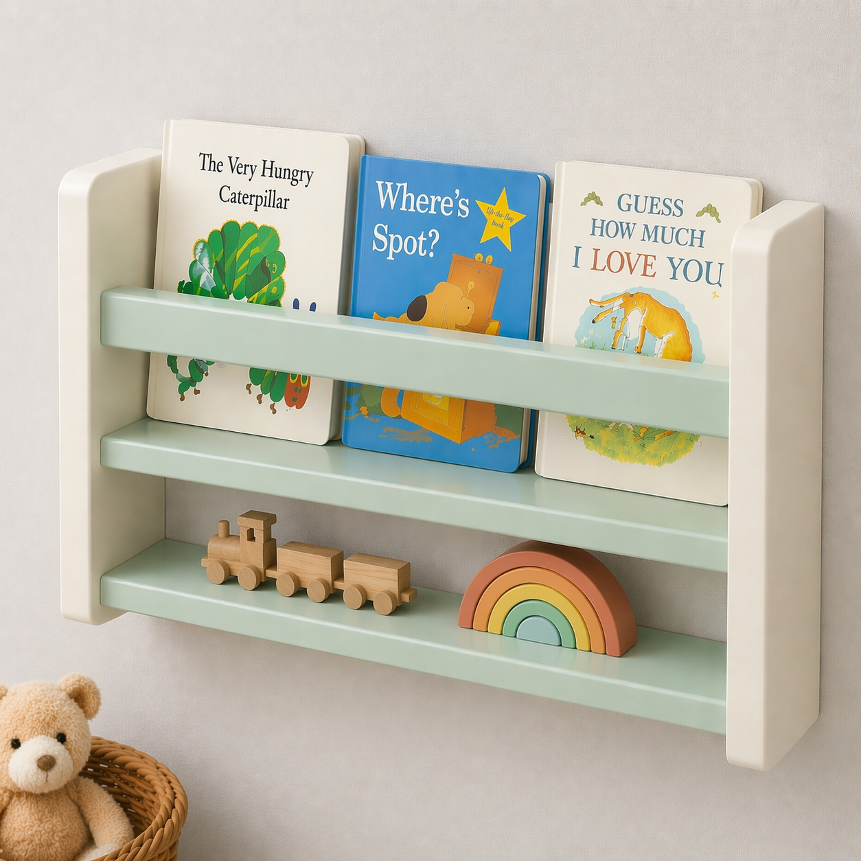 Kids Shelf - 2-Tier Wall Shelf