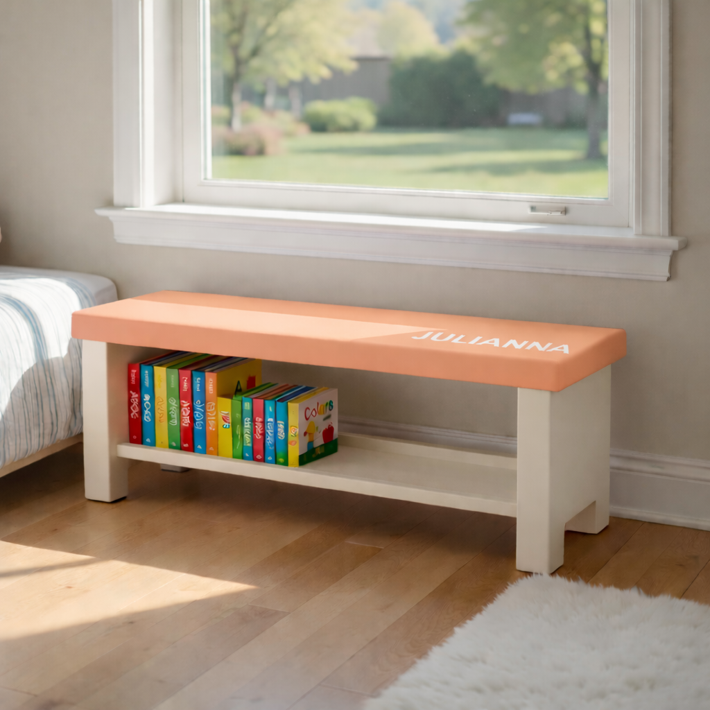Kids Bench - Bookshelf Bench (Personalized)