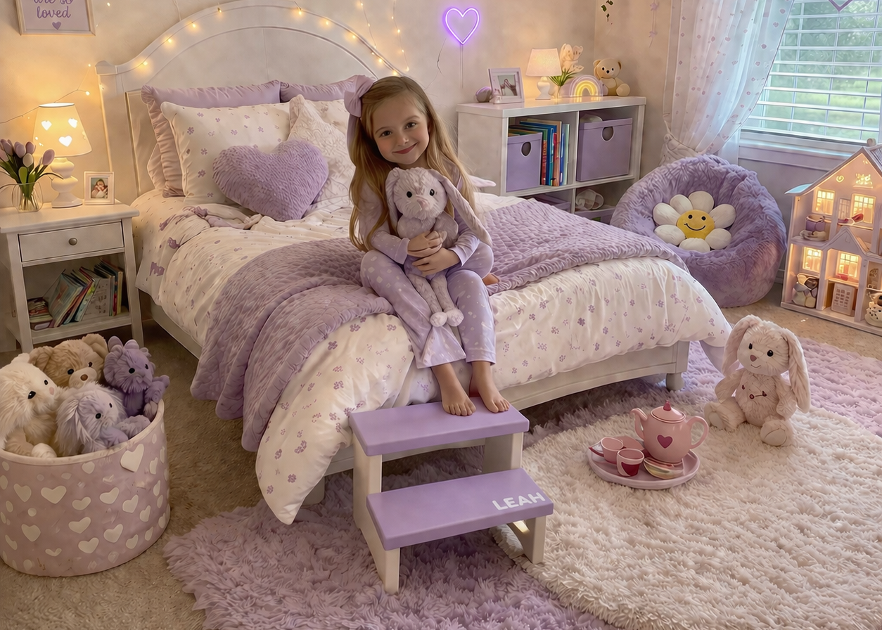 Personalized kids step stool