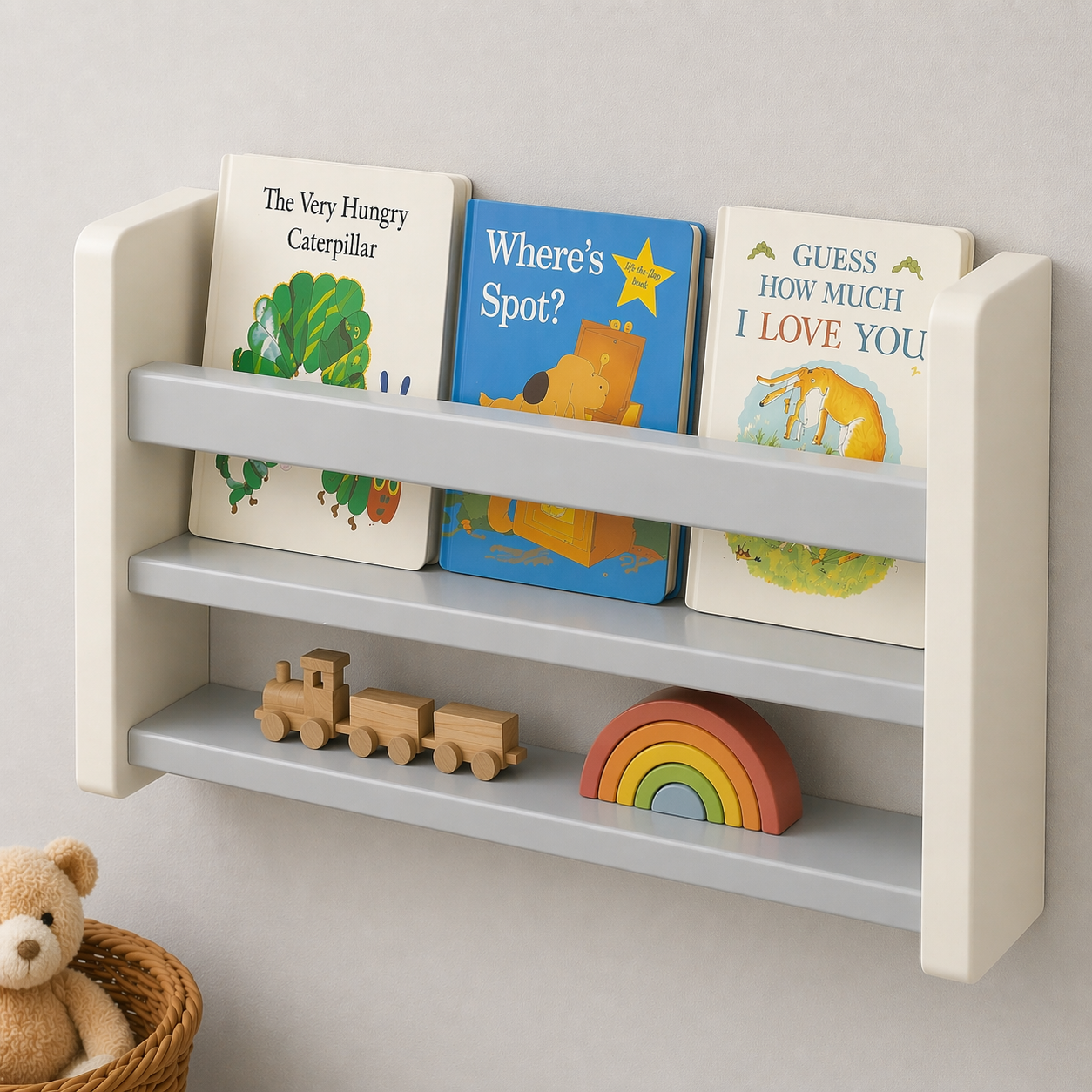 Kids Shelf - 2-Tier Wall Shelf