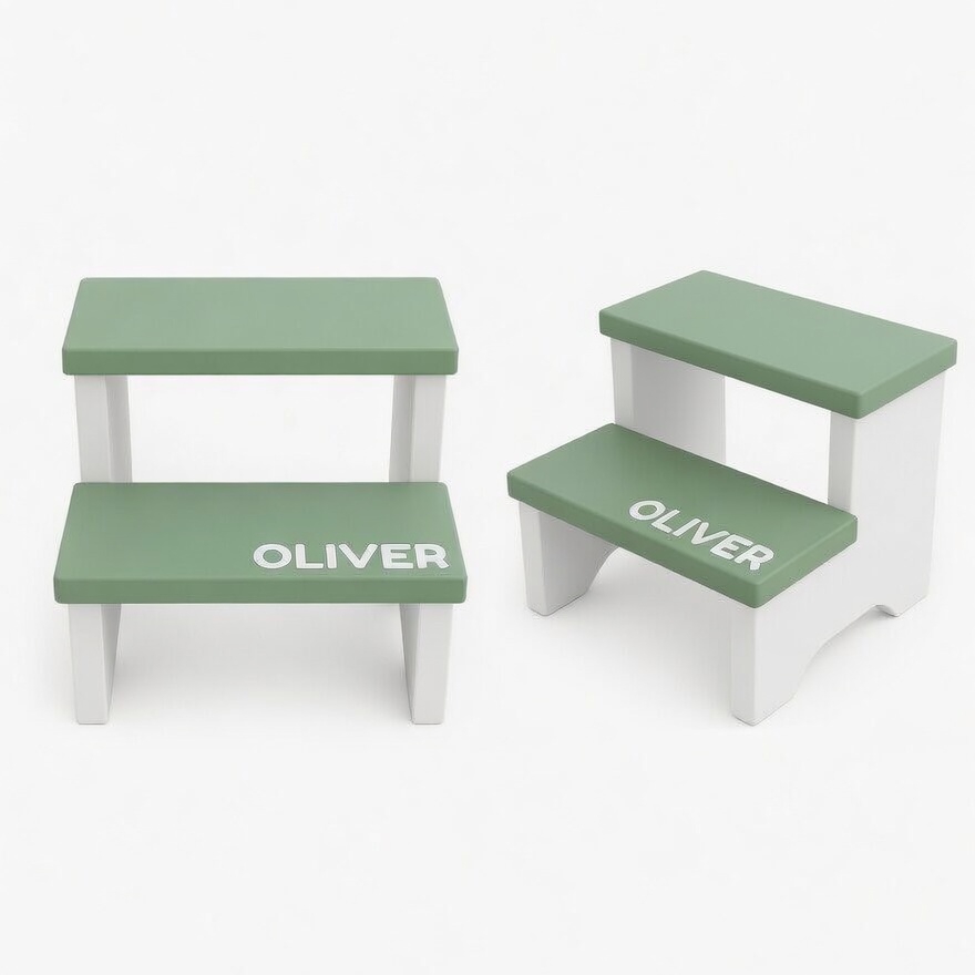 Custom Kids Bathroom Step Stool 2-step