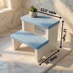 Custom Kids Bathroom Step Stool 2-step