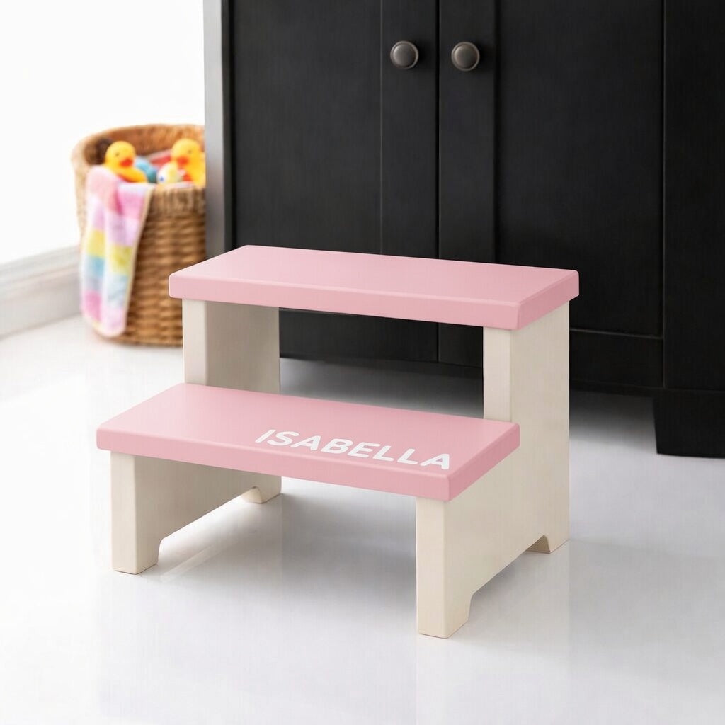 Custom Kids Bathroom Step Stool 2-step