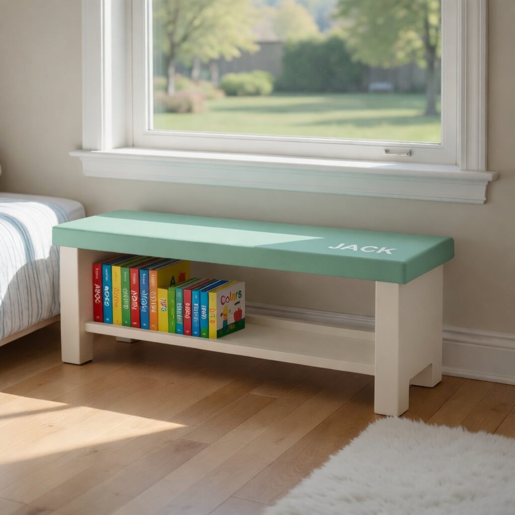 Kids Bench - Bookshelf Bench (Personalized)