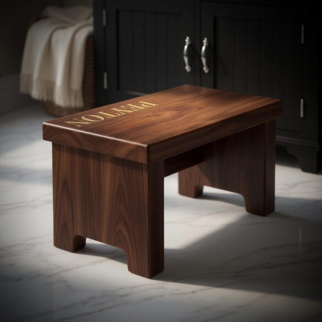 Premiere Step Stool - Walnut Single Step(Personalized)