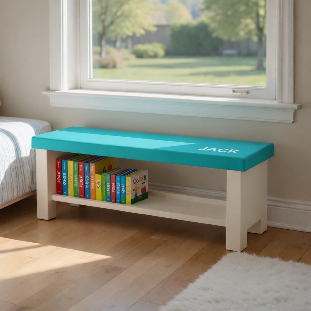 Kids Bench - Bookshelf Bench (Personalized)