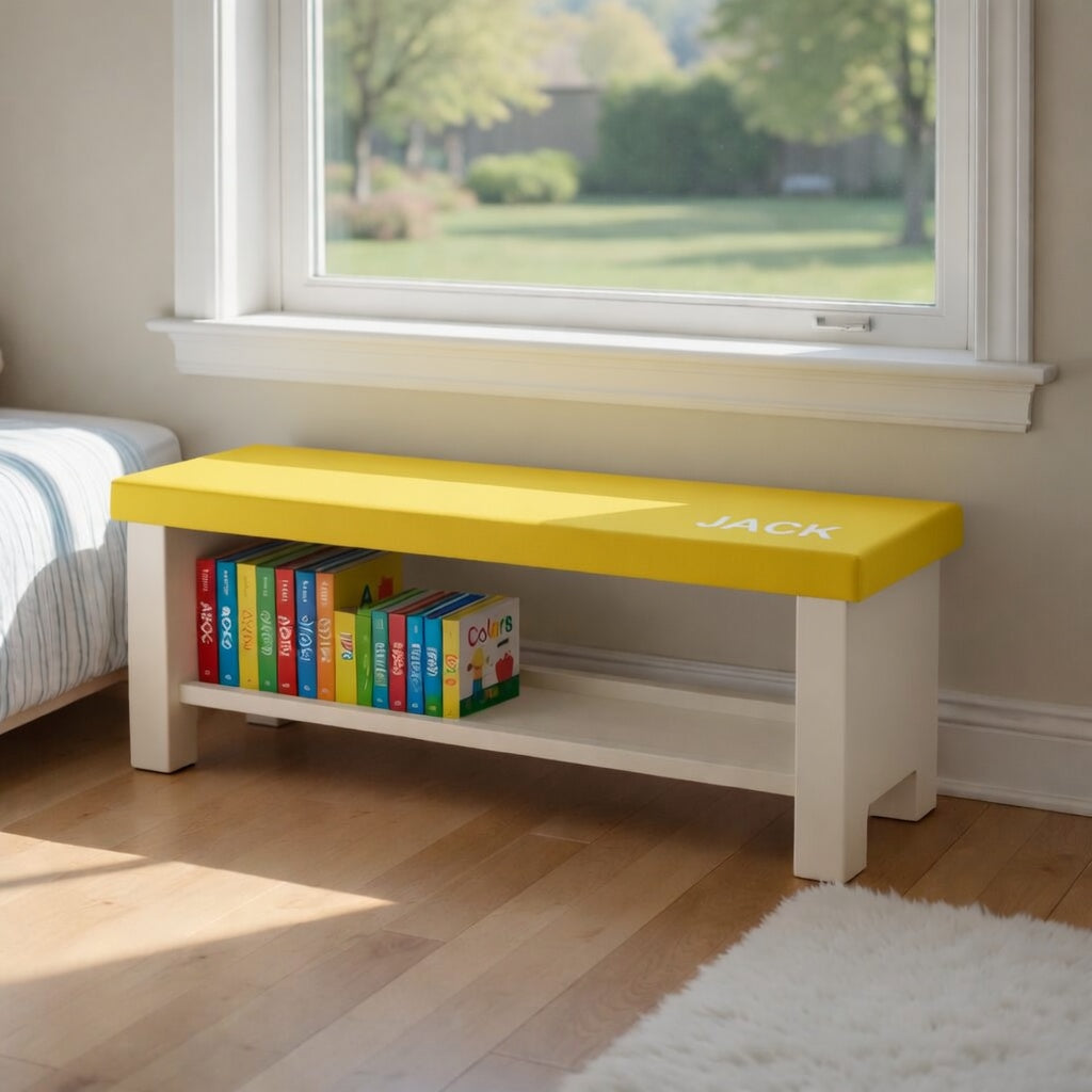 Kids Bench - Bookshelf Bench (Personalized)